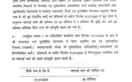 धामी सरकार का ऐतिहासिक निर्णय: सातवें वेतनमान वाले कर्मचारियों का DA 55% से बढ़ाकर 58%, 1 जुलाई 2025 से लागू