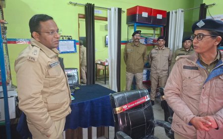 एसएसपी आयुष अग्रवाल का थाना छाम में आकस्मिक निरीक्षण, सख्त निर्देश जारी