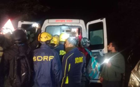 नैनीताल में सड़क पर हादसा: स्विफ्ट कार खाई में गिरी, पांच घायल