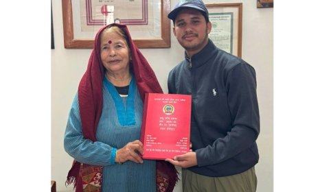 पीयूष ने पद्मश्री बसंती बिष्ट को समर्पित किया लघु शोध