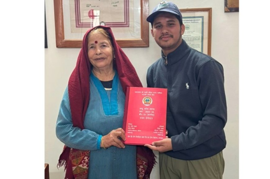 पीयूष ने पद्मश्री बसंती बिष्ट को समर्पित किया लघु शोध