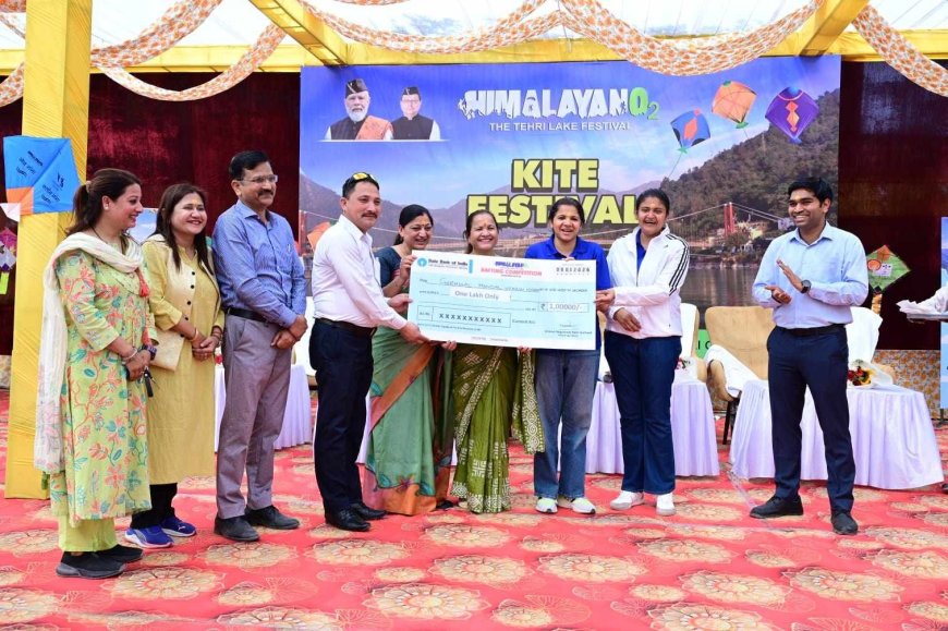 टिहरी झील महोत्सव: खारास्रोत आस्था पथ पर काइट फेस्टिवल और राफ्टिंग विजेताओं का सम्मान