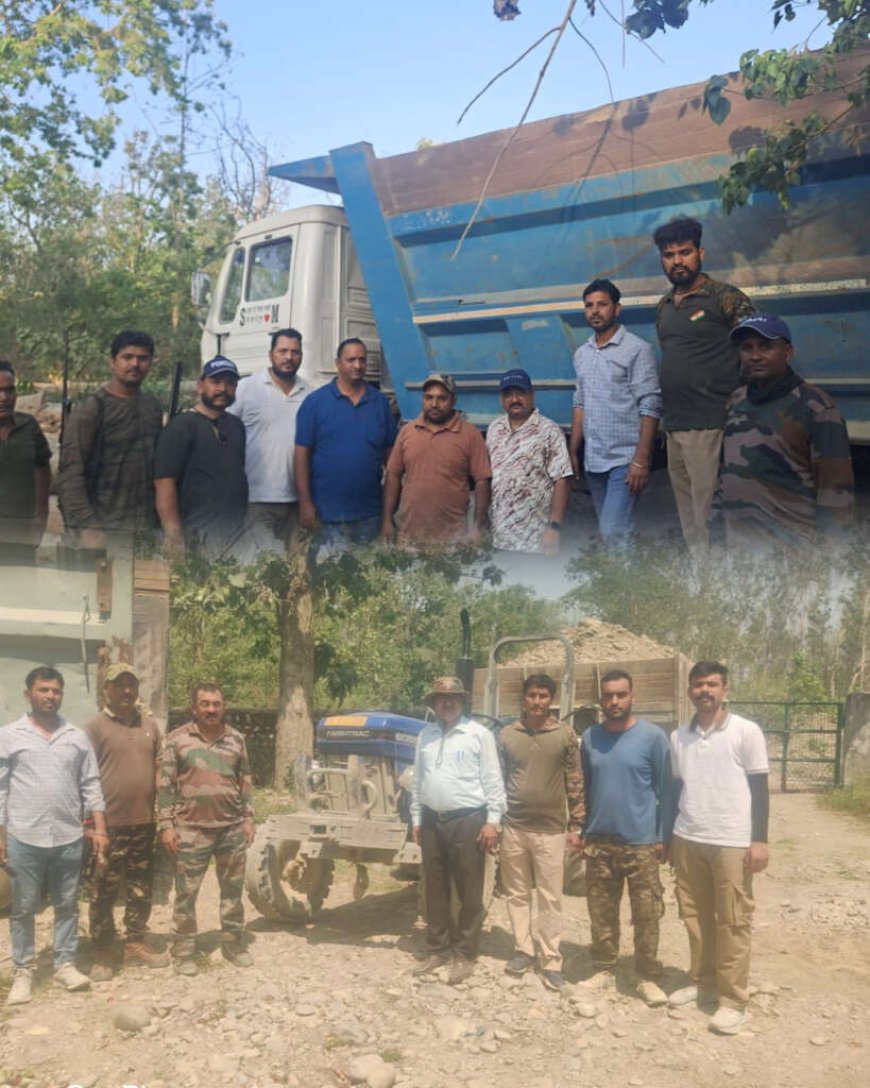 वन विभाग की करवाई: रामनगर में अवैध खनन पर दस टायरा डम्पर पकड़ा गया