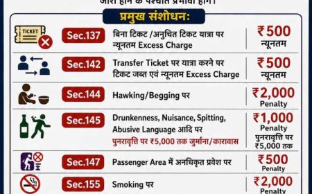 भारतीय रेलवे में आज से लागू हुए नए नियम, महिला कोच में यात्रा करने पर मिलेगी सख्त दंड।