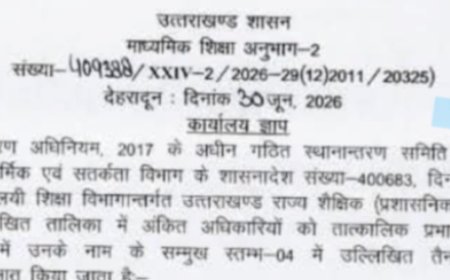 उत्तराखंड शिक्षा विभाग में वरिष्ठ अधिकारियों के तबादले की नई आदेश