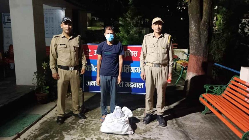 कीर्तिनगर में 57 पव्वे अवैध अंग्रेजी शराब के साथ एक आरोपी गिरफ्तार