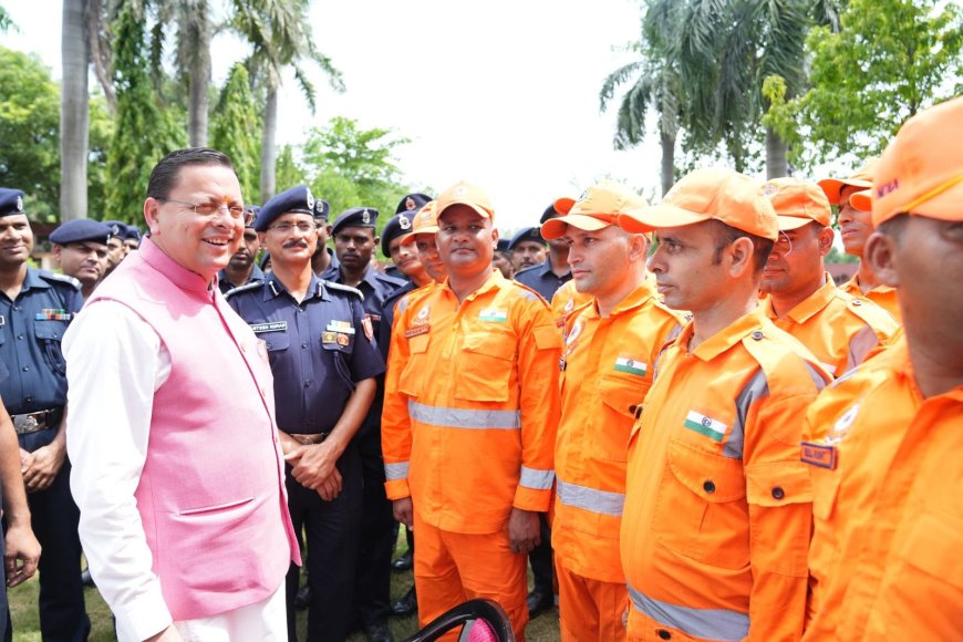 मुख्यमंत्री पुष्कर सिंह धामी ने एनडीआरएफ बटालियन गदरपुर का दौरा, आपदा प्रबंधन की तैयारियों की ली जानकारी